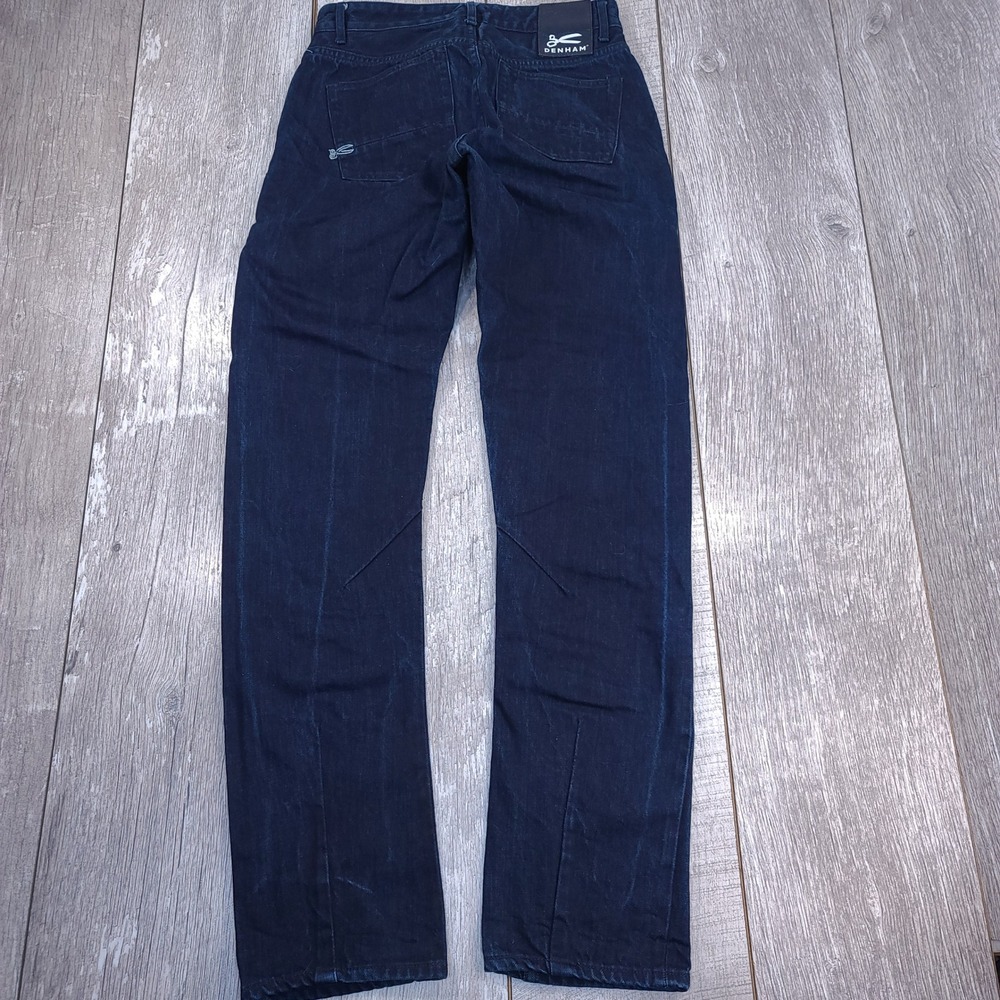 Denham Razor Jeans Men 28x33 Dark Blue Selvedge Slim Fit Indigo Denim - Picture 3 of 11